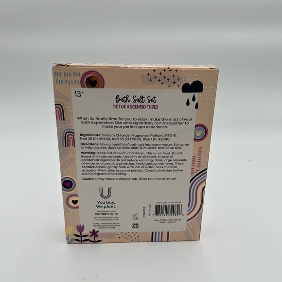 Bath salts set 4 scented tubes - Picture 5 of 8